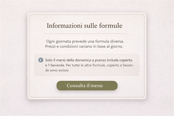 INFORMAZIONI SULLE FORMULE DELLA SETTIMANA